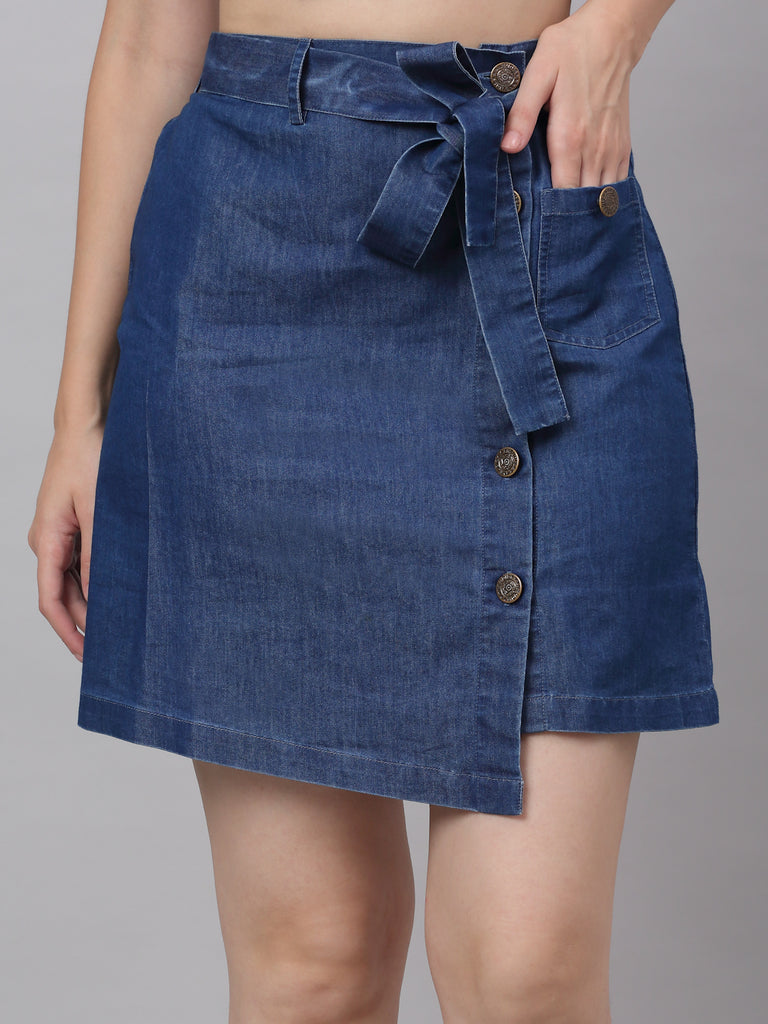 neudis-women-blue-denim-cotton-mini-straight-skirt