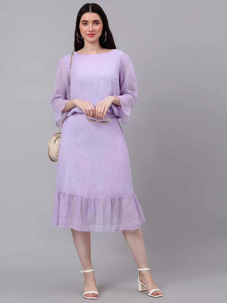 neudis-women-chiffon-purple-self-design-knee-length-a-line-skirt