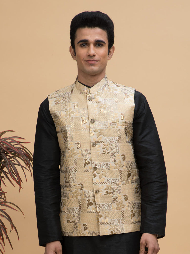 neudis-men-beige-jacquard-silk-blend-nehru-jacket